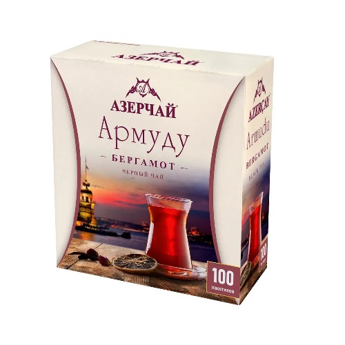 Азерчай чай черный Армуду Бергамот, 100 пакетиков Азерчай чай черный Армуду Бергамот, 100 пакетиков